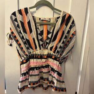 Devotion TWINS Multicolor Geometric Blouse